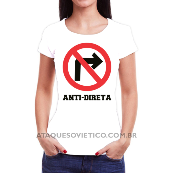Camiseta Feminina Baby Look Anti-direita - Image 2