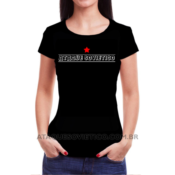 Camiseta Feminina Baby Look Ataque Soviético
