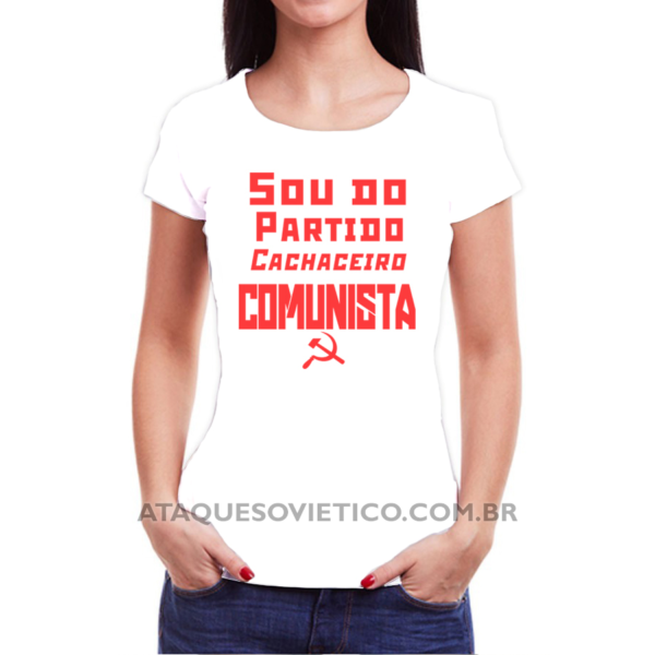 Camiseta Feminina Baby Look Partido Cachaceiro Comunista - Image 2