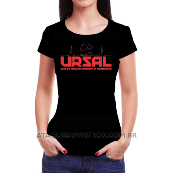 Camiseta Feminina Baby Look Ursal Versão 3
