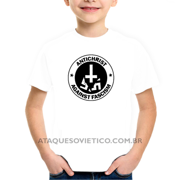 Camiseta Infantil Antichrist Against Fascism - Image 2