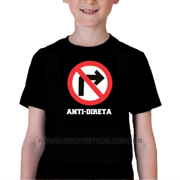 Camiseta Infantil Anti-direita