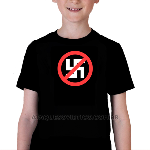 Camiseta Infantil Anti-Nazi