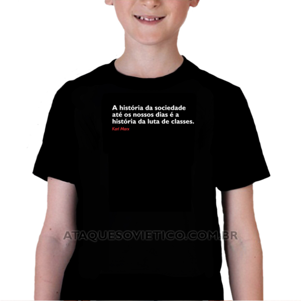Camiseta Infantil Marx Frases versão 2