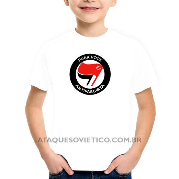 Camiseta Infantil Punk Rock Antifascistas - Image 2