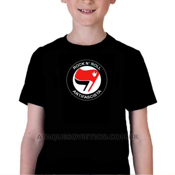 Camiseta Infantil Rock N' Roll Antifascistas