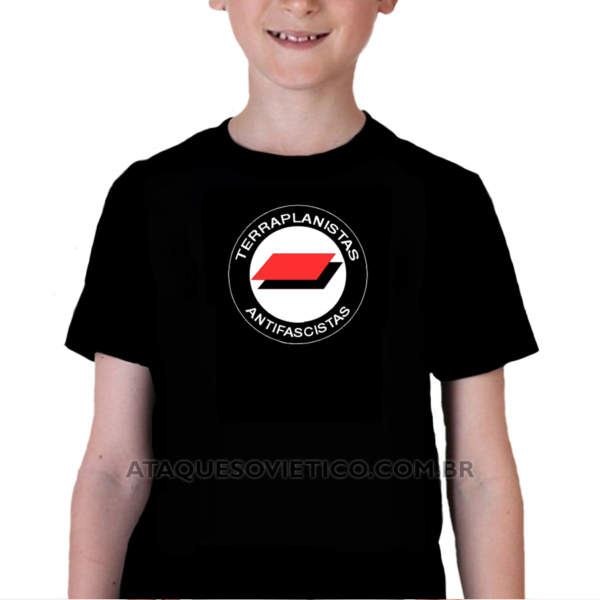 Camiseta Infantil Terraplanistas Antifascistas