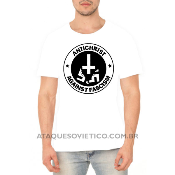 Camiseta Masculina Antichrist Against Fascism - Image 2