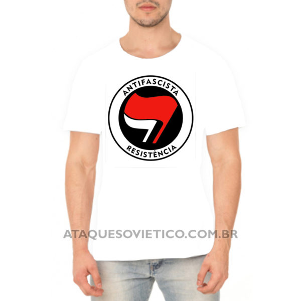 Camiseta Masculina Antifascistas Resistência - Image 2