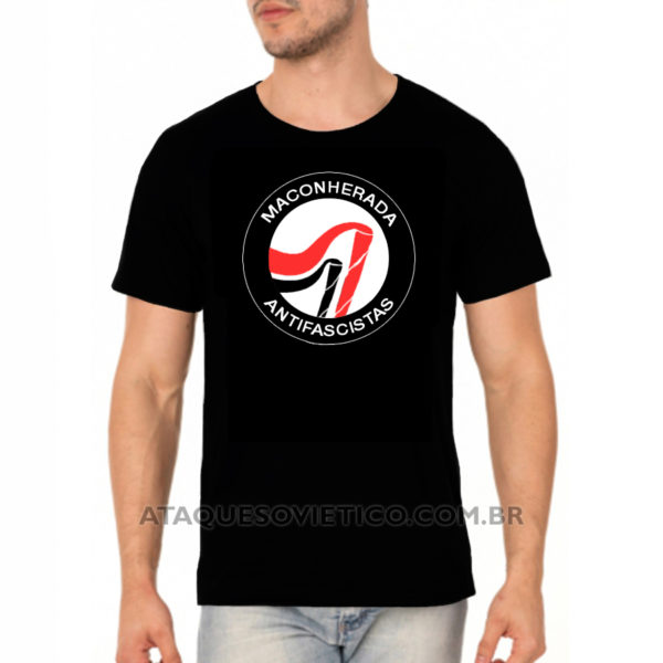 Camiseta Masculina Maconherada Antifascistas