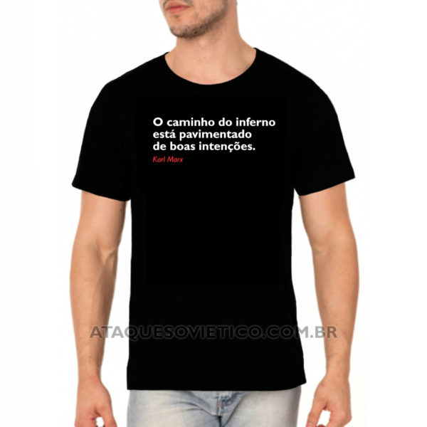 Camiseta Masculina Marx frases versão 1