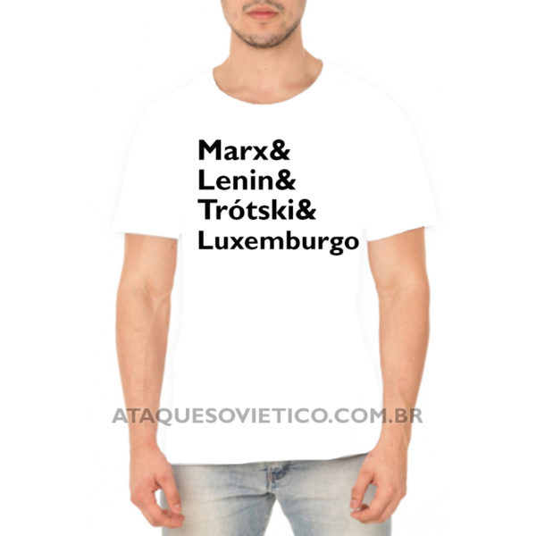 Camiseta Masculina Marx & Lenin & Trotski & Luxemburgo - Image 2