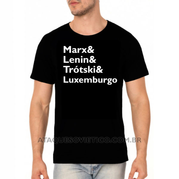 Camiseta Masculina Marx & Lenin & Trotski & Luxemburgo