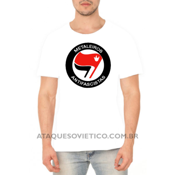Camiseta Masculina Metaleiros Antifascistas - Image 2
