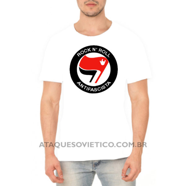 Camiseta Masculina Rock n' roll Antifascistas - Image 2