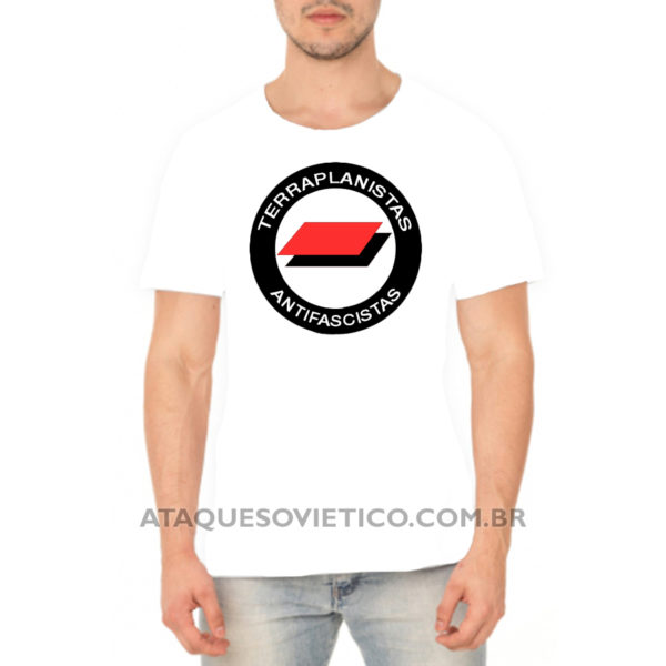Camiseta Masculina Terraplanistas Antifascistas - Image 2