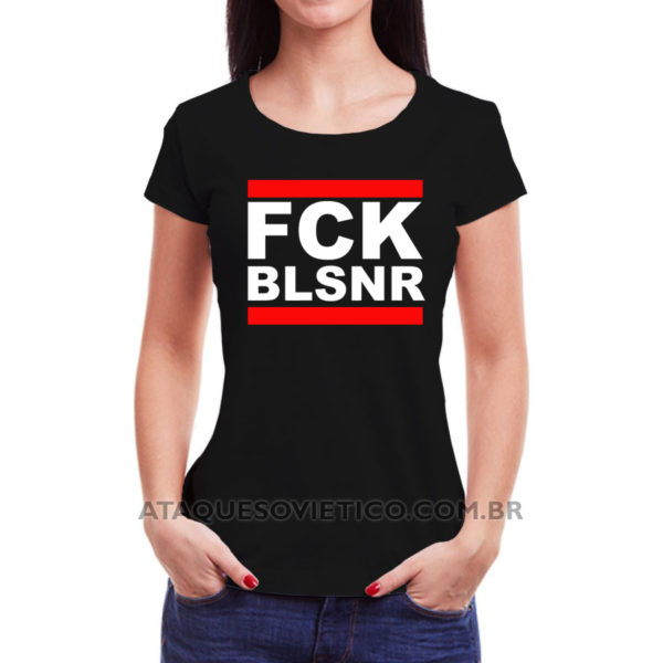Camiseta Feminina Baby Look Fuck Bolsonaro