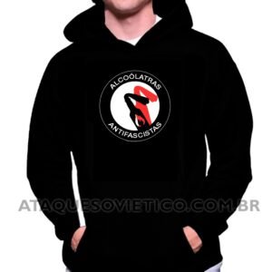 Blusa de Moletom Masculina Alcoólatras Antifascistas