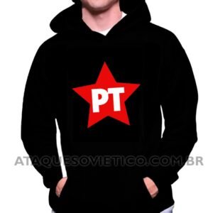 Blusa de Moletom Masculina PT (Partido dos Trabalhadores)